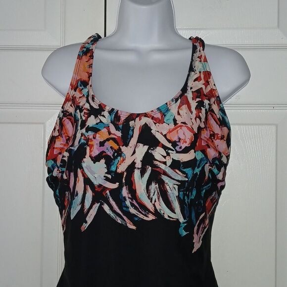 Zelos multicolor one pice bathing suit swim suit Sz L  NWOT - Picture 3 of 9